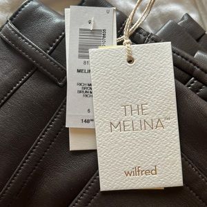 [aritzia] Melina brown leather pants size 6
